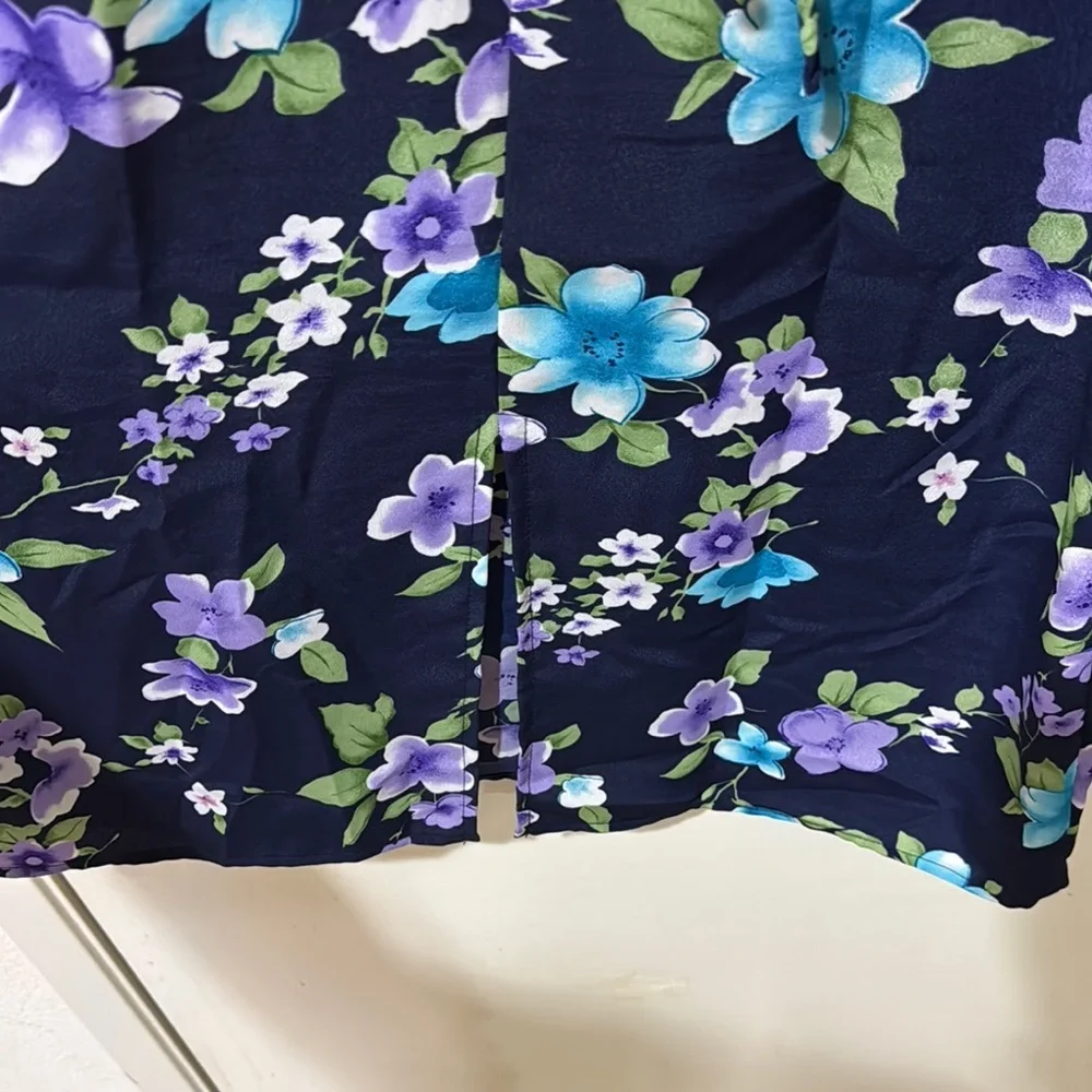 Floral Navy Dress with Cardigan